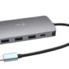 i-tec USB-C Metal Nano Dock HDMI/VGA with LAN, Power Delivery 100 W + zdroj 100W