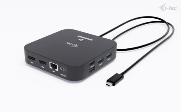 i-tec USB-C Dual HDMI Docking Station with Power Delivery 100W + i-tec Universal Charger 100W