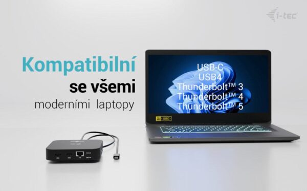 i-tec USB-C Dual HDMI Docking Station with Power Delivery 100W + i-tec Universal Charger 100W