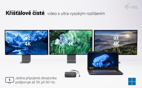 Clipboard06c i-tec USB-C DP Dual HDMI Docking Station, Power Delivery 100W