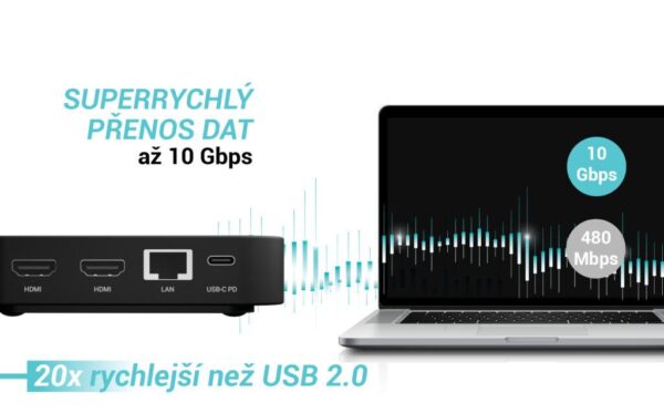 Clipboard11d i-tec USB-C DP Dual HDMI Docking Station, Power Delivery 100W + i-tec Universal Charger 100W