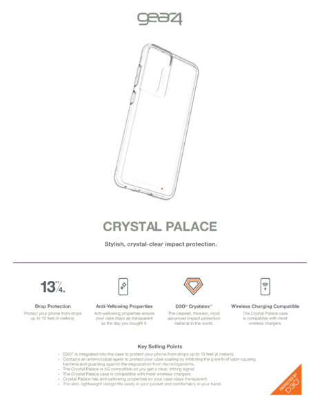 ZAGG GEAR4 D3O Crystal Palace kryt Samsung S21 FE průh