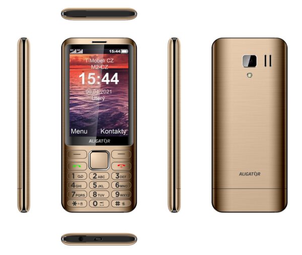 D950Gold ALIGATOR D950 Dual sim zlatý
