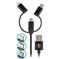 Datový kabel Forever 3v1 USB/microUSB, Lightning, USB-C 1m 1,5A černý