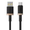 DATUSB60WBASGO_s Baseus Rychlonabíjecí kabel Dura USB/USB-C 1m 60W černo zlatý