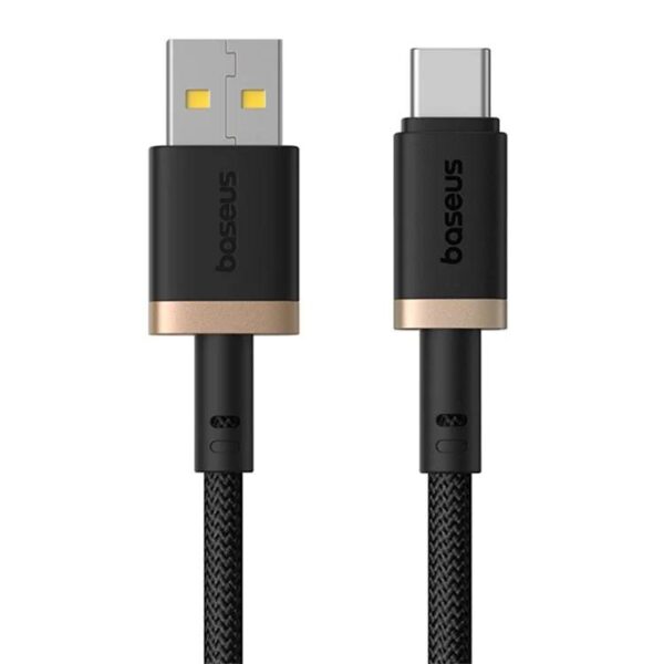 DATUSB60WBASGO_s Baseus Rychlonabíjecí kabel Dura USB/USB-C 1m 60W černo zlatý