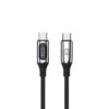 DATUSBC100WFOBK_s Datový kabel s LCD Forever USB-C/USB-C 1m 100W černý