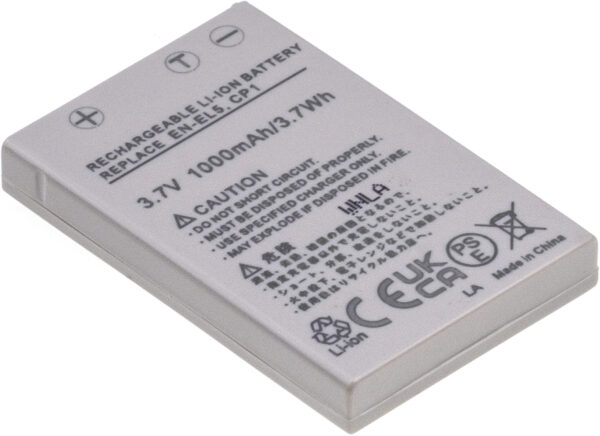 Baterie T6 Power Nikon EN-EL5, CP1, 1000mAh, 3,7Wh, šedá