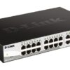 D-Link DGS-1210-16, 16-port 10/100/1000 Gigabit Smart Switch including 4 Combo 1000BaseT/SFP