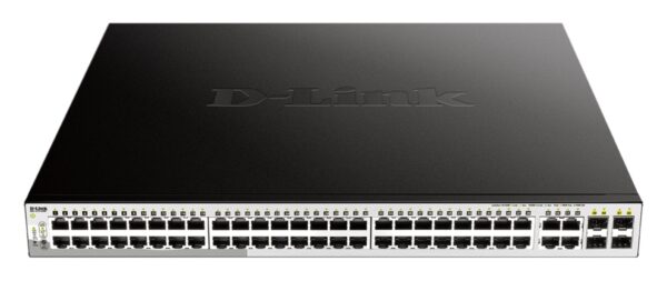 DGS-1210-52MP_F1_Image_L-Front-_s D-Link DGS-1210-52MP L2/L3 Smart+ PoE switch, 48x GbE PoE+, 4x RJ45/SFP, PoE 370W