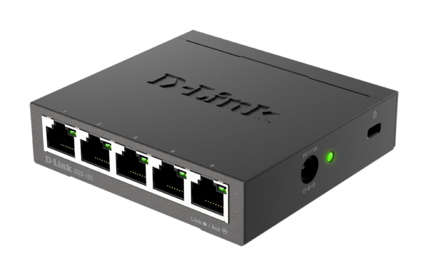 DGS105E1right D-Link DGS-105 kovový 5-port 10/100/1000 Switch