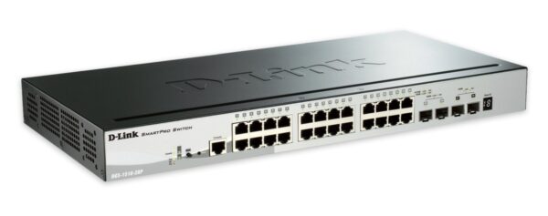 DGS151028PSide1664x936 D-Link DGS-1510-28P 28-Port Gigabit Stackable SmartPro PoE Switch 2x SFP, 2x 10G SFP+