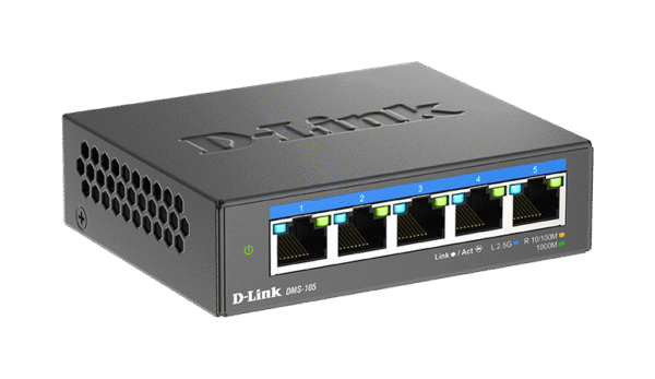 D-Link DMS-105/E 5-port 2.5G Multi-Gigabit QoS IGMP Snooping Switch