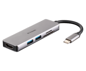 DUB-M530-D1_s D-Link 5-in-1 USB-C Hub with HDMI and SD/microSD Card Reader