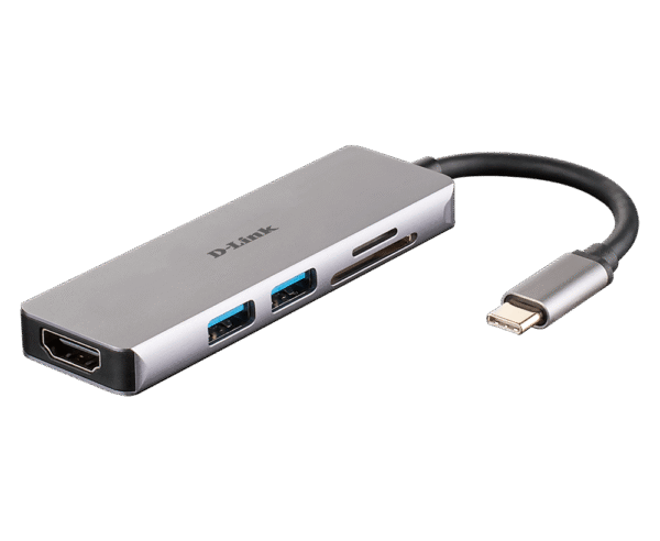 DUB-M530-D1_s D-Link 5-in-1 USB-C Hub with HDMI and SD/microSD Card Reader