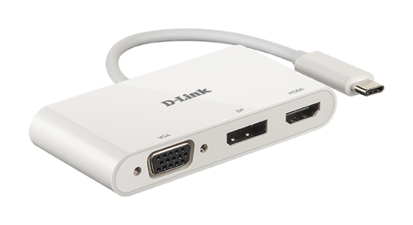 D-Link 3-in-1 USB-C to HDMI/VGA/DisplayPort Adapter