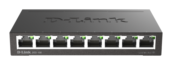 D-Link DGS-108 kovový 8-port 10/100/1000 Switch