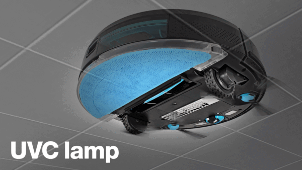 Salente G4, robotický vysavač, stírání vodou, UVC sterilizace, černý