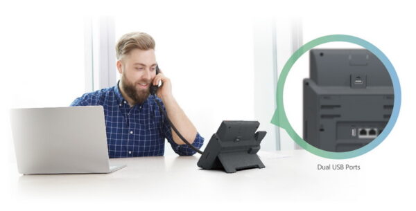 Yealink SIP-T48U SIP telefon, PoE, 7" 800x480 LCD, 29 prog.tl.,2xUSB, GigE