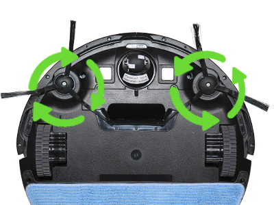 EVOLVEO RoboTrex H6, robotický vysavač, stírání vodou, nabíjecí stanice, černý