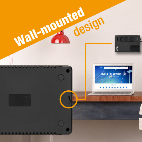 ECO2 FSP UPS ECO 800 FR, 800 VA / 480 W, USB, RJ45, line interactive