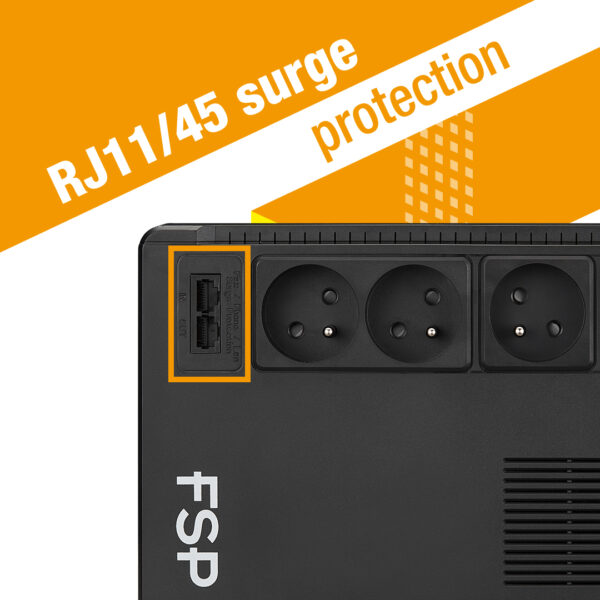 ECO4 FSP UPS ECO 800 FR, 800 VA / 480 W, USB, RJ45, line interactive