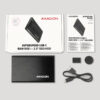 AXAGON EE25-A6C, USB-C 3.2 Gen 1 - SATA 6G 2.5" kovový RAW box, bezšroubkový