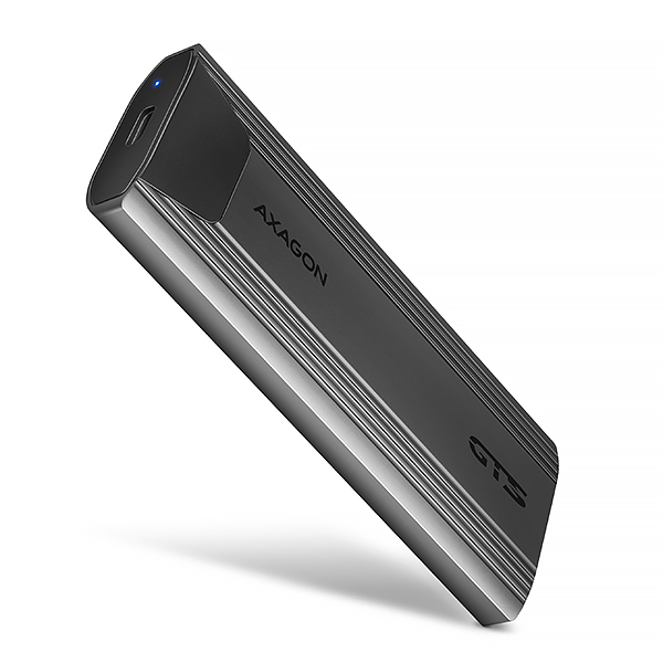 EEM2-GTS2-00_hlavni-600_s AXAGON EEM2-GTS2, USB-C 10Gbps - M.2 NVMe & SATA SSD kovový THIN box, bezšroubkový