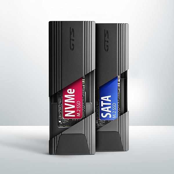 EEM2-GTS2-03_inside-600 AXAGON EEM2-GTS2, USB-C 10Gbps - M.2 NVMe & SATA SSD kovový THIN box, bezšroubkový