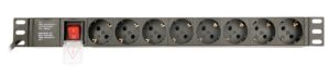 Gembird PDU 8 schucko, 1U, 16 A, 3m