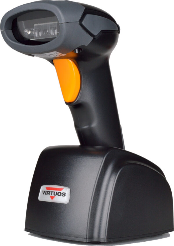 CCD čtečka Virtuos HW-311A, bezdrátová, základna, USB (klávesnice/RS-232 emulace), černá