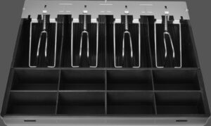 EKN9022_01_s-1 Samostatný plastový pořadač 4/8, kovové držáky bankovek