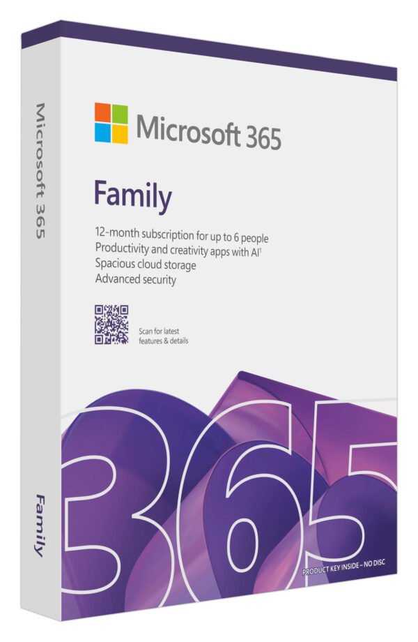 Microsoft 365 Family FY25H2 Mac/Win, 1 Rok, Eng