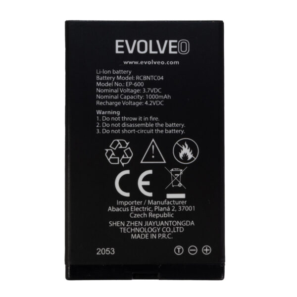 EVOLVEO orig. baterie 1000 mAh pro EasyPhone XD/XR (EP-600/601)
