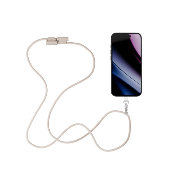 Epico šňůrka na telefon s USB-C kabelem - béžová