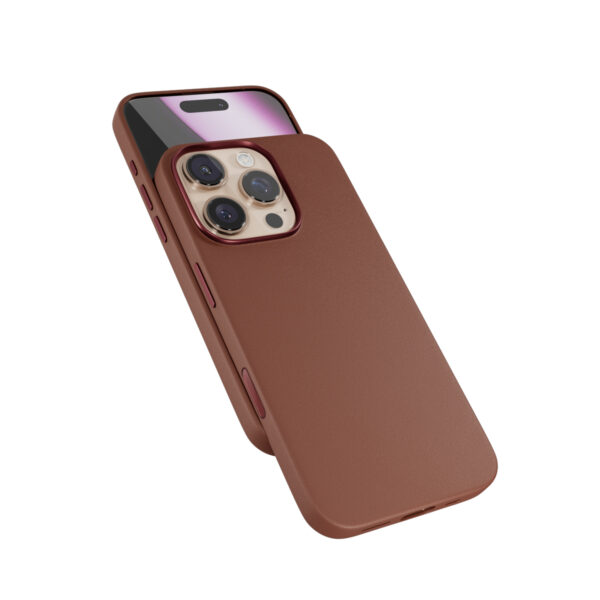 Epico Mag+ kožený kryt iPhone 16 Pro - hnědá