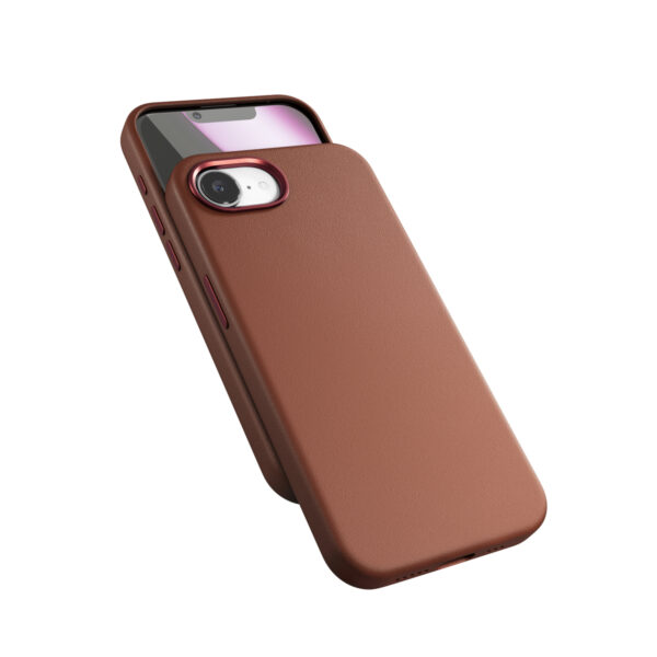 Epico Mag+ kožený kryt iPhone 16e - hnědá