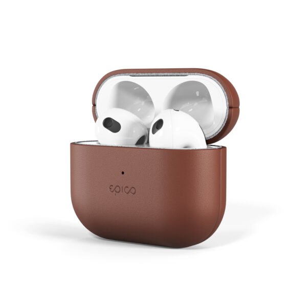 Epico Leather Case Airpods 3 - hnědá