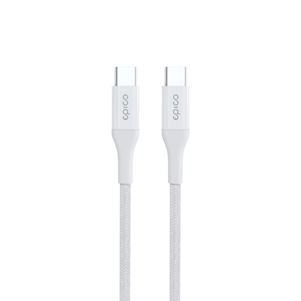 EPI-PH-CA29-02_s-1 Epico Braided PD Cable 1,2m USB-C to USB-C - bílá