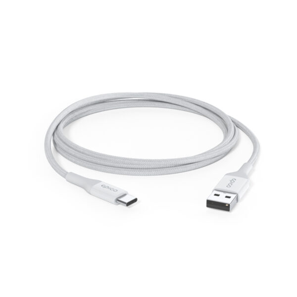 Epico Braided Cable 1,2m USB-C to USB-A - bílá