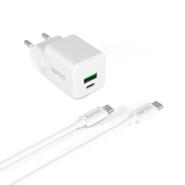 Epico GaN 20W adaptér EA20 s 1,2 m USB-C kabelem