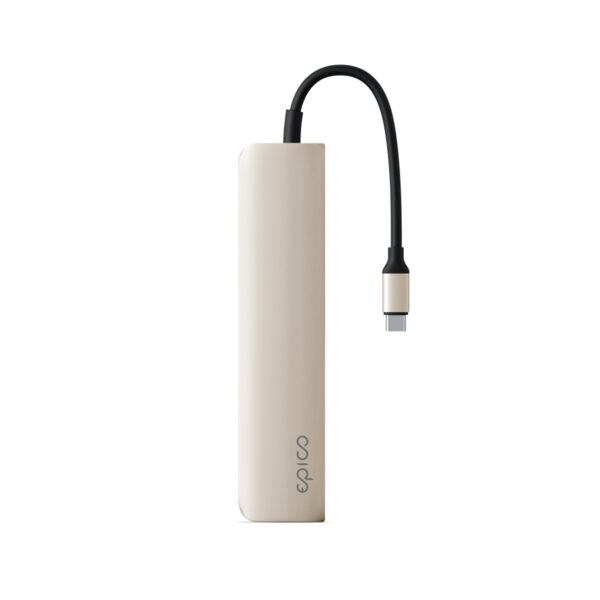Epico 6v1 hliníkový USB-C 8K hub - bílá