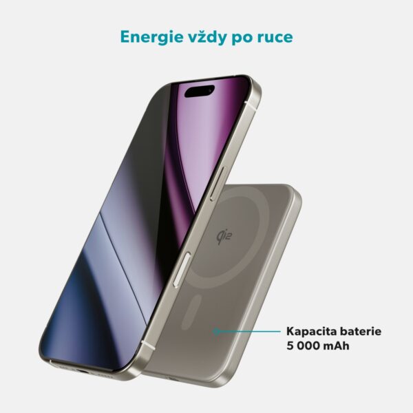 Epico Qi2 5000mAh Alu Mag+ PowerBanka EM51 -titan