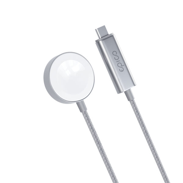 Epico USB-C Charger Apple Watch 1,2m - stříbrná