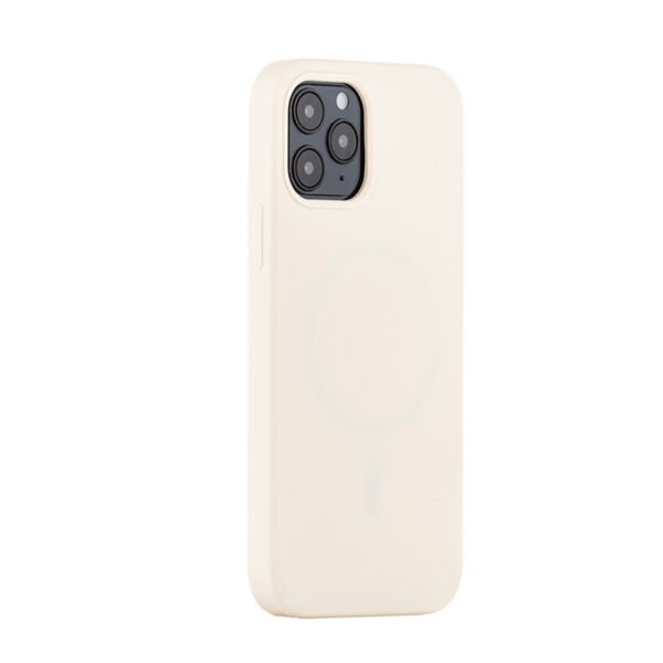 ER POWER Silikonový kryt CARNEVAL SNAP pro iPhone 12/12 Pro s MagSafe - béžová