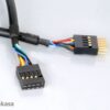 AKASA - USB kabel - 40 cm - prodlužovací interní