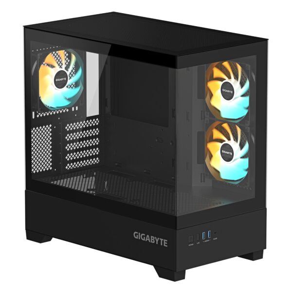 GIGABYTE C201 PANORAMIC/Midi Tower/Transpar./Černá
