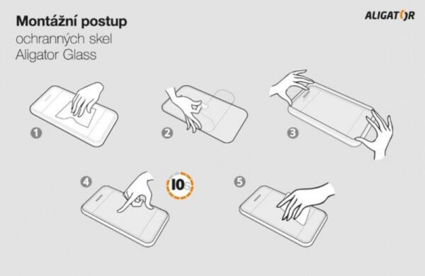 GLASSPRINT_4-3 Aligator sklo GLASS PRINT Motorola Moto G75 černá