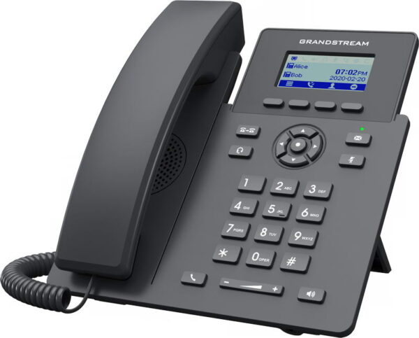 Grandstream GRP2601P SIP telefon, 2,21" LCD displej, 2 SIP účty, 100Mbit port, PoE