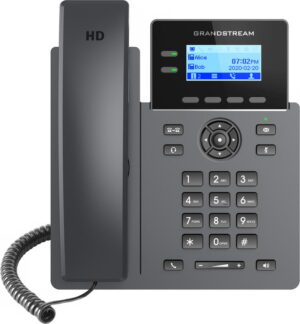 GRP2602_front_s-3 Grandstream GRP2602G SIP telefon, 2,21" LCD podsv. displej, 4 SIP účty, 2x1Gbit port, PoE